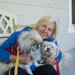 Darrell Kirk photo. 
Nancy Ebert with Frankie (left) and Noodle (right).