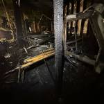 Monico Mackinnon photo.
Damage done by the fire.