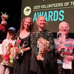 Colleen Smith Summers photo.
Left to right: Dorrie Braun, Evan Jacobsen, Jamey Moriarty, Jem Youngren (accepting for their mom Emily), Miramonee Darling, Tiffany Loney, Linda Ellsworth and Tom McDonough.