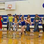 Darrell Kirk photo.
The junior class performing a lip sync during the homecoming assembly on Oct. 3.