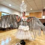 Colleen Smith Summers photo.
Heather Hoffman in the fashion show at Orcas Center.