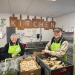 Contributed photo.
Geri and David Turnoy at the Orcas Food Bank.