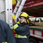 Darrell Kirk photo.
Isabella Schermerhorn in the fire academy.