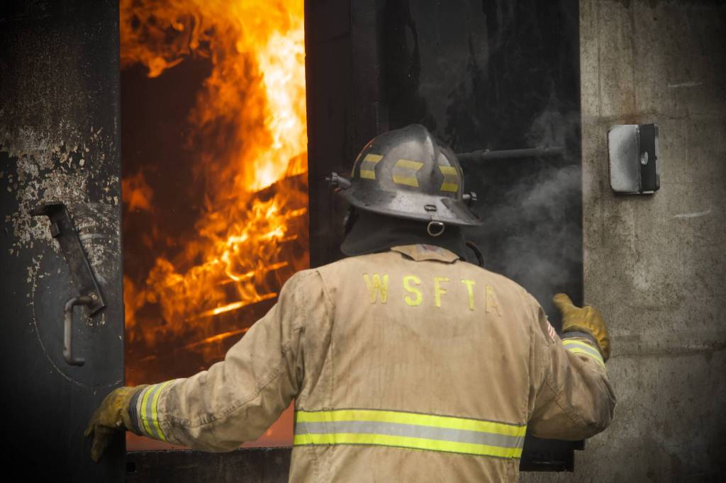 Darrell Kirk photo.
A Washington State Fire Training Academy Instructor.