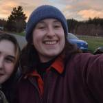 Ava Berge on the left with Gina Minoia, her mentor.