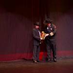 Darrell Kirk photo.
A member of OIFR is presented with an award.