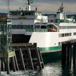 Darrell Kirk photo.
A WSF ferry docked at Orcas ferry landing.