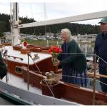 Ken Kortge photo.
Molly and Steven Brouwer on their boat, Wren.