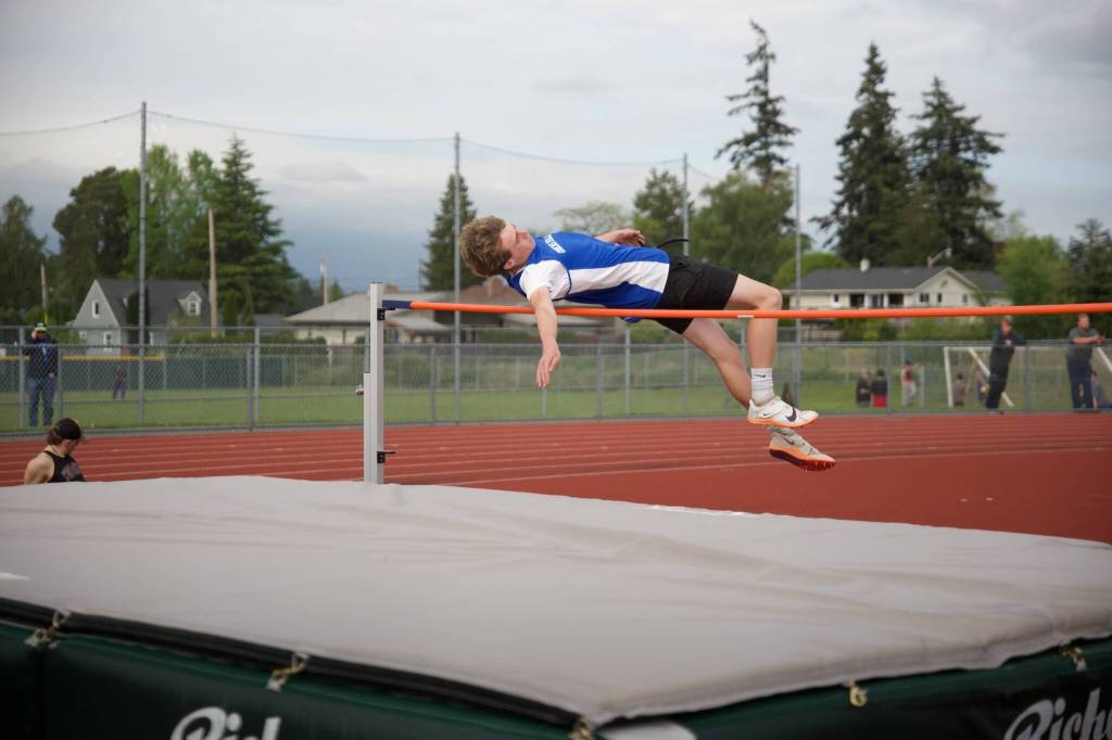 Darrell Kirk photo.
Orcas Island High School student-athletes at Mt. Vernon on Thursday, May 7.