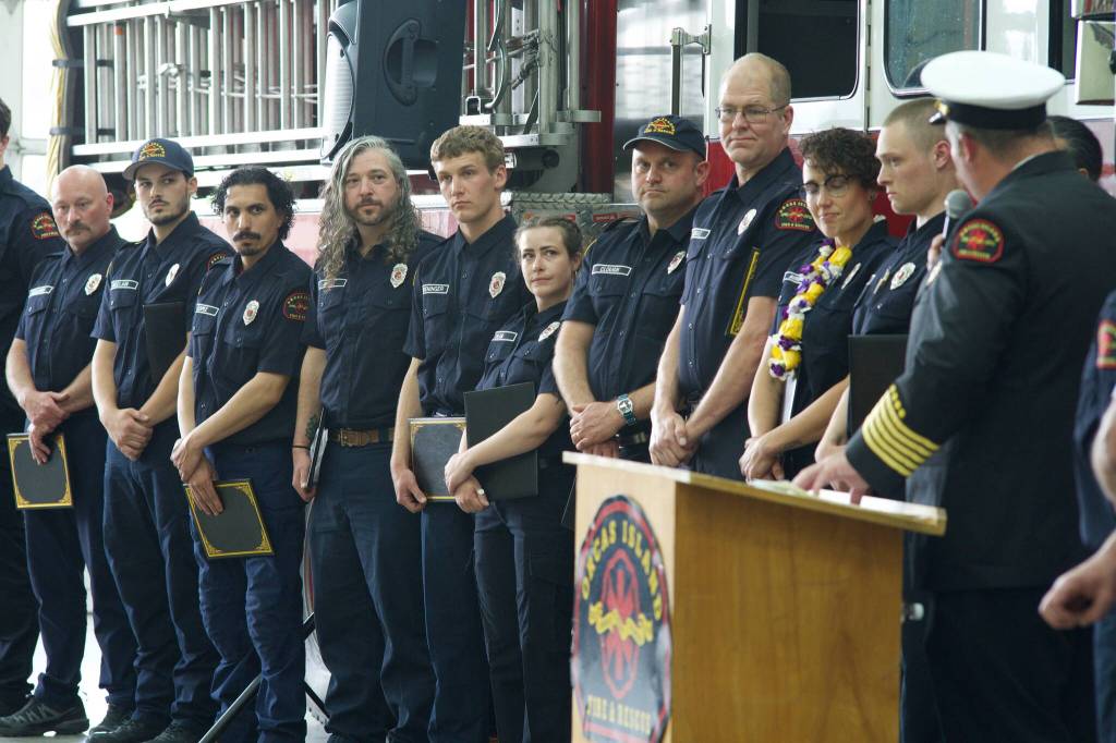 Darrell Kirk photo.
Members of the Orcas Island Fire & Rescue academy graduated last weekend.