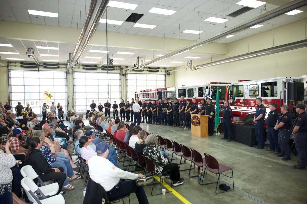 Darrell Kirk photo.
Members of the Orcas Island Fire & Rescue academy graduated last weekend.