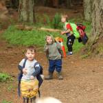 Darrell Kirk photo.
Students in Kaleidoscopes Forest School.