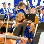 Darrell Kirk photo.
Salutatorian Lola Walker performing with the school band during graduation.