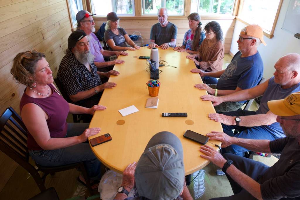 Darrell Kirk photo.
Community members gather for Aqua Chautauqua.