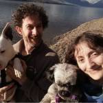 Koplan with her partner, Scott Havel, and their "girls" Minnie Mae and Zandie.