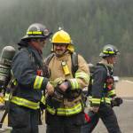 Darrell Kirk photo.
Jesus Cora during live fire academy training with Orcas Fire and Rescue.